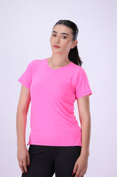 Cationic Women T Shirt Pink Melange